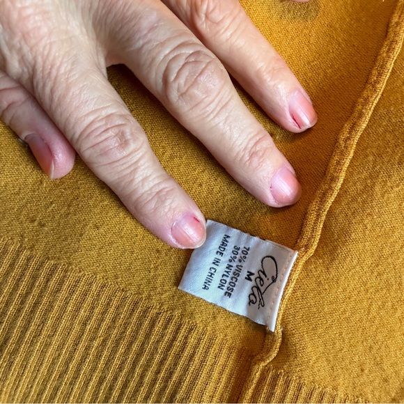 Cielo Women's Vibrant Yellow Cardigan Sweater - Picture 3 of 3